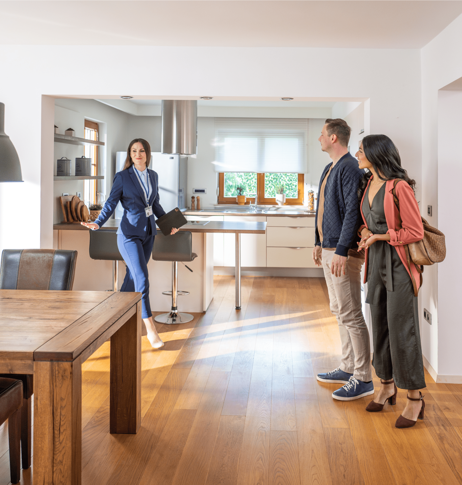 Viewing a contemporary kitchen space